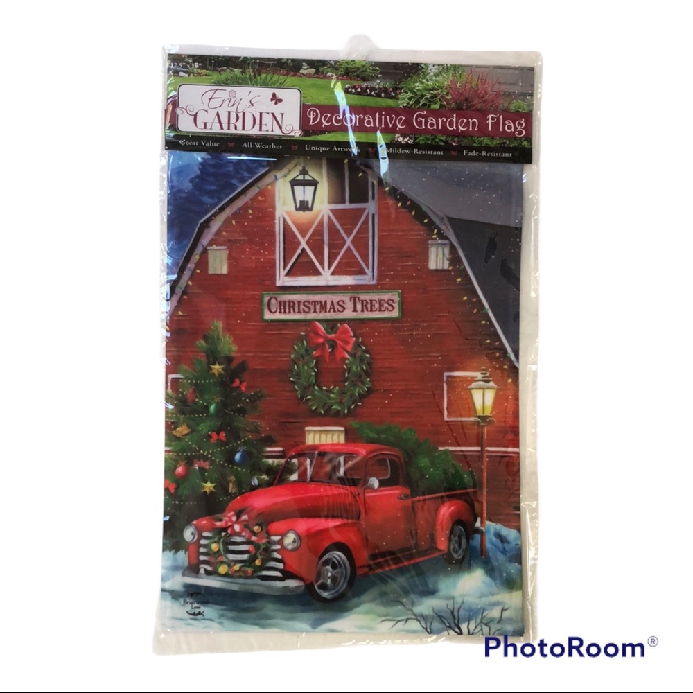 Erins Garden Christmas Tree Farm Decorative Garden‎ Flag NWT